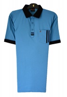 Gabicci - Plain polo shirt with contrasting collar and sleeve ends